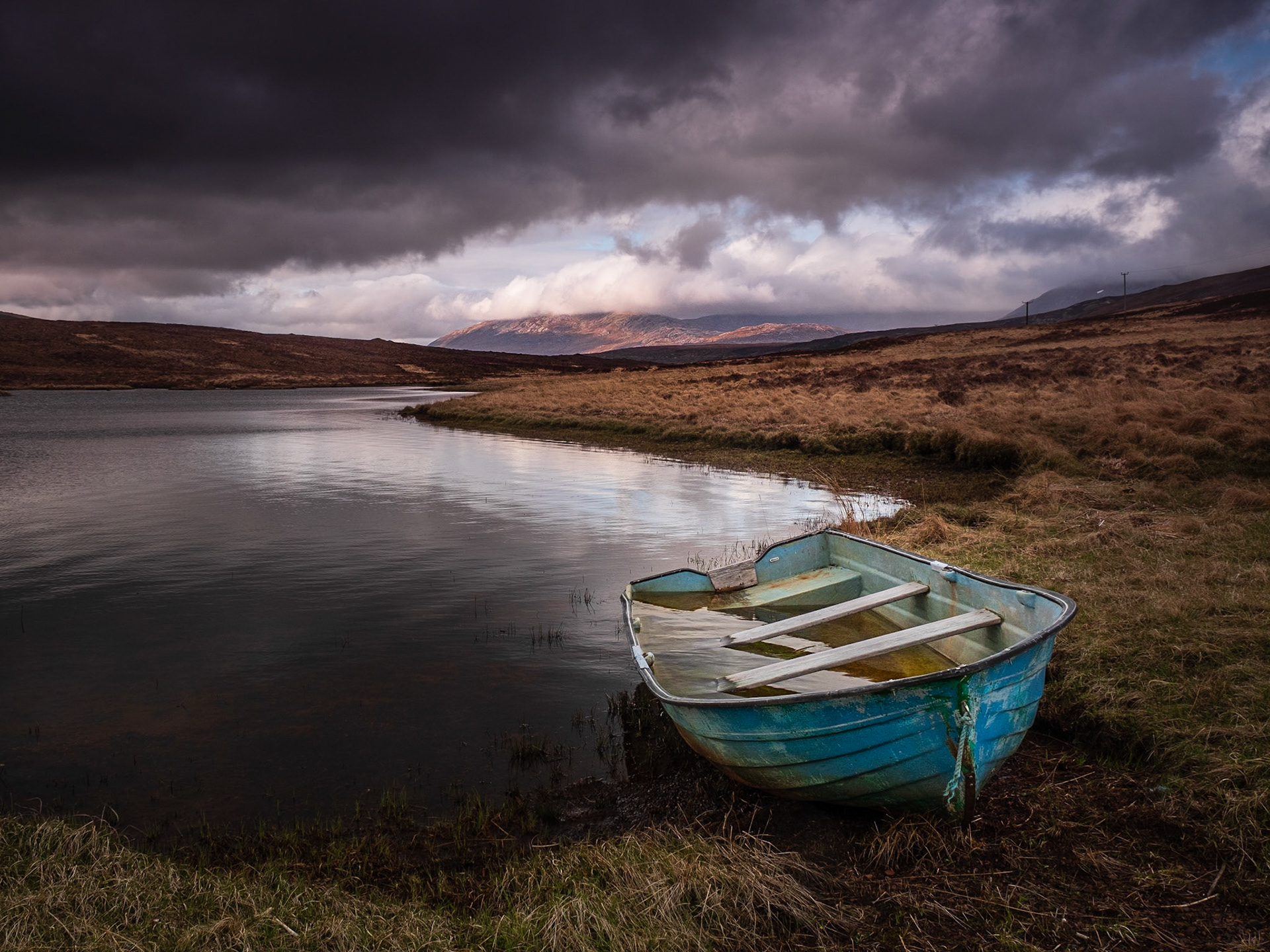 There are several "Loch Awes" in Scotland.  This is one of the less well known ones, in Assynt.