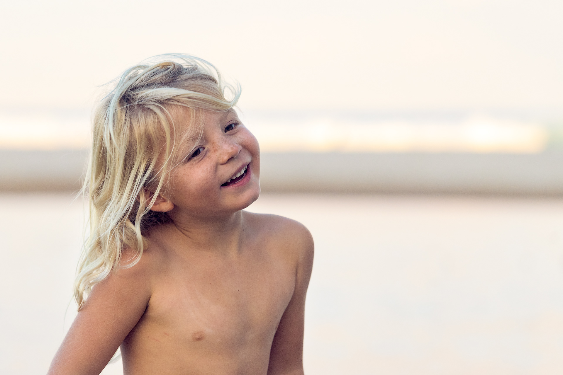Portrait of Chilli Fourie at Frazer Beach, NSW.