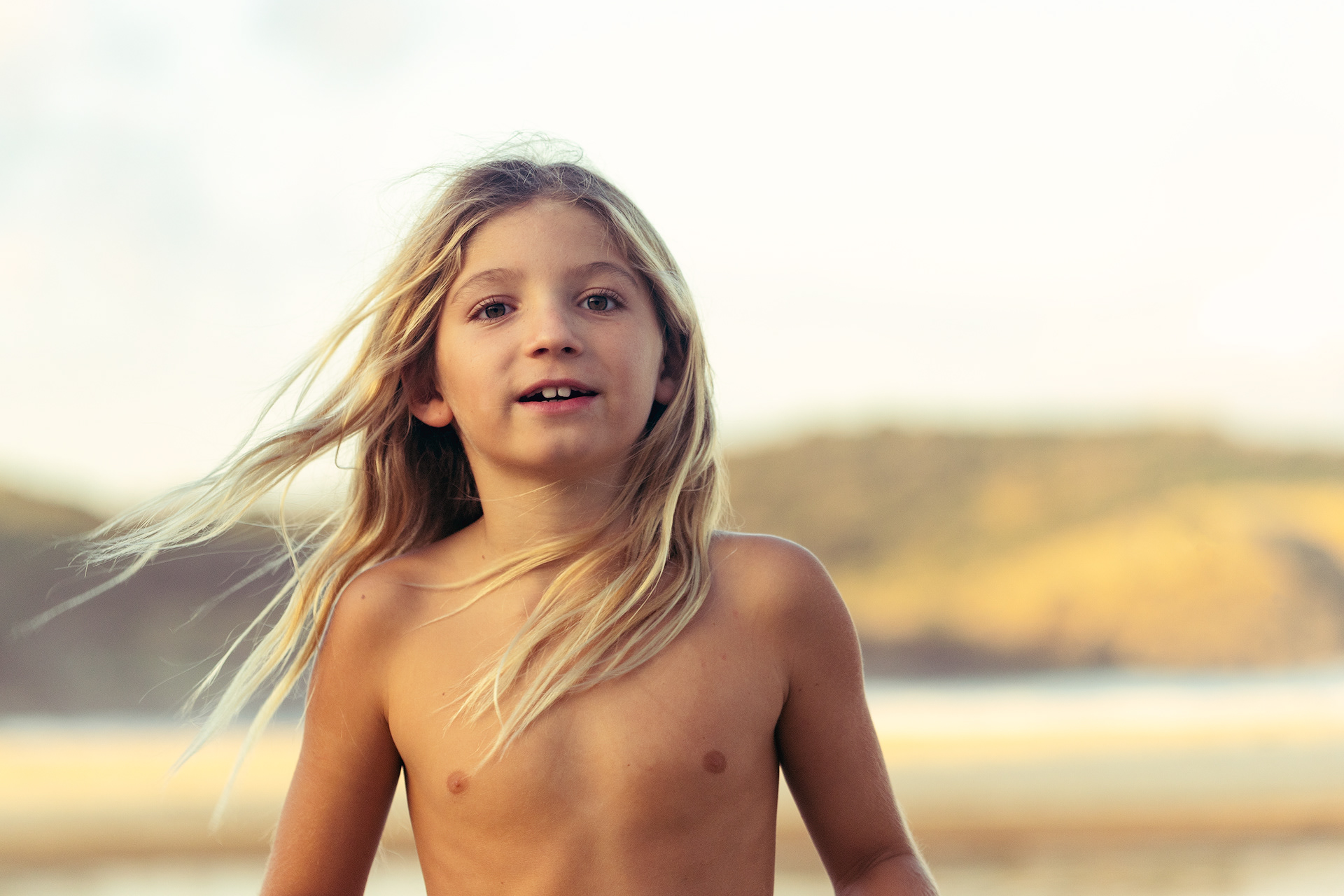Portrait of Lyon Fourie at Frazer Beach, NSW.