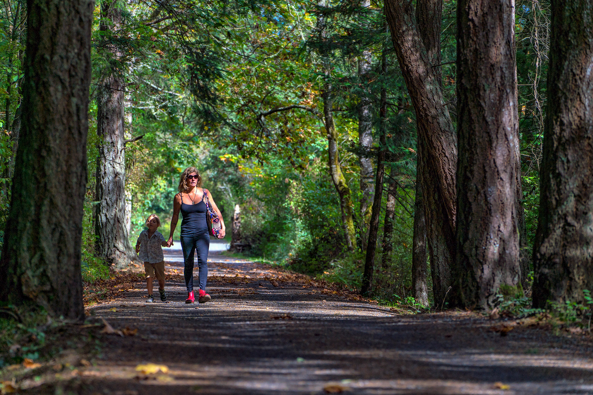 Lyon Fourie and Shellee Seed first day of school in Victoria, BC, Canada.