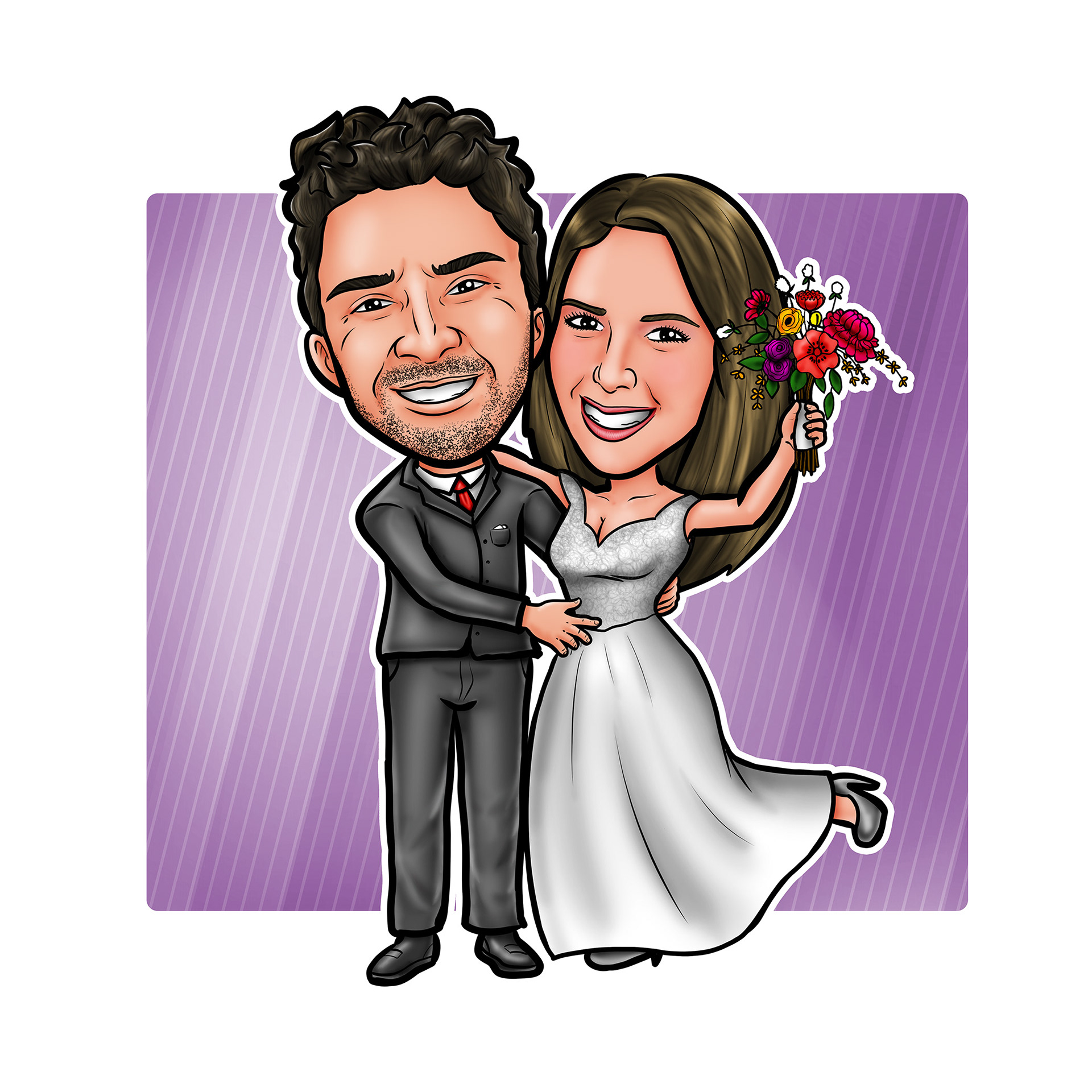 Casal abraçado - Arte para Decoração da Festa