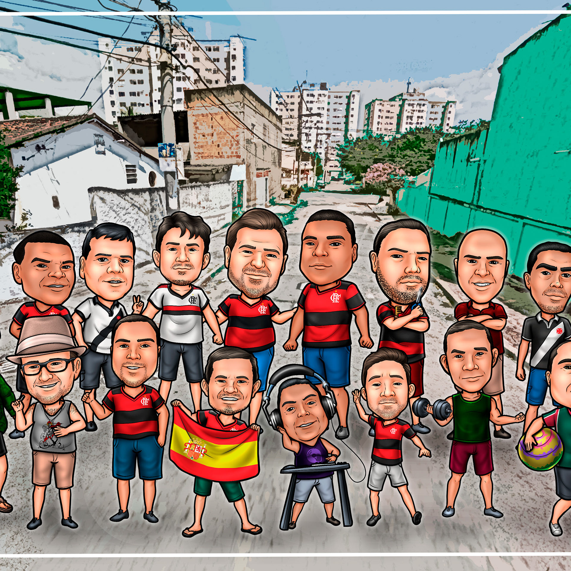 Caricatura de Amigos