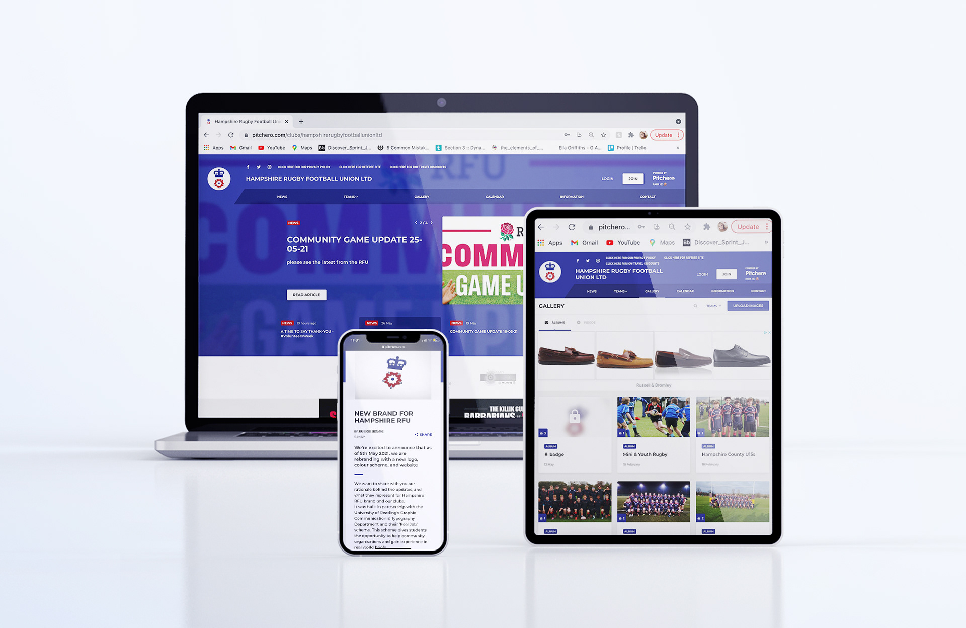 My new branding and website for Hampshire RFU
