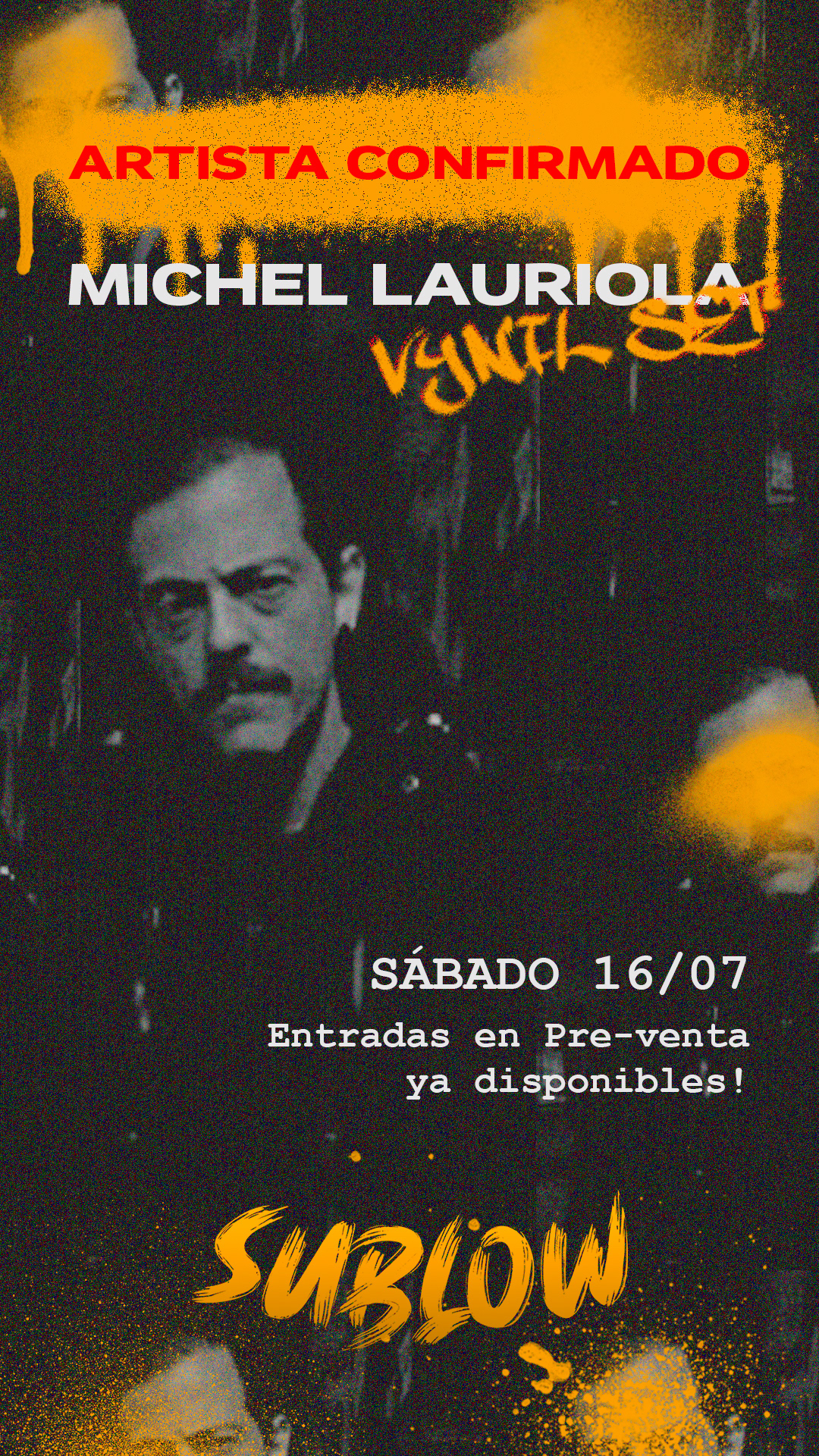 Evento 16/07 - Michel Lauriola + Tefishh, Antu, Fabra