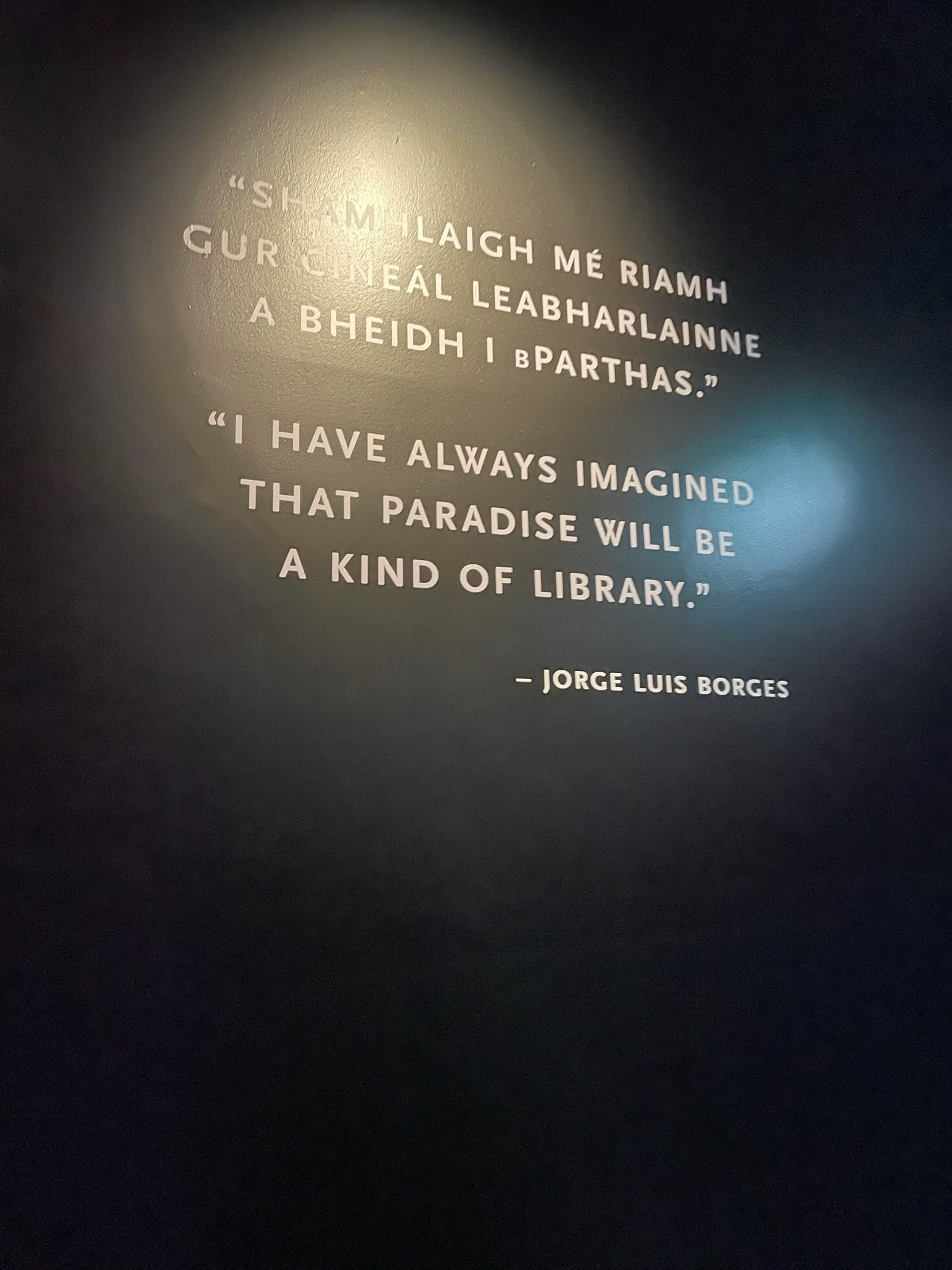 A quote describing Library as Paradise