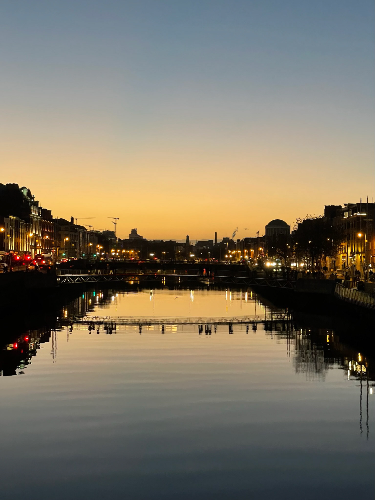 Amazing reflection of Bridge in Dublin City