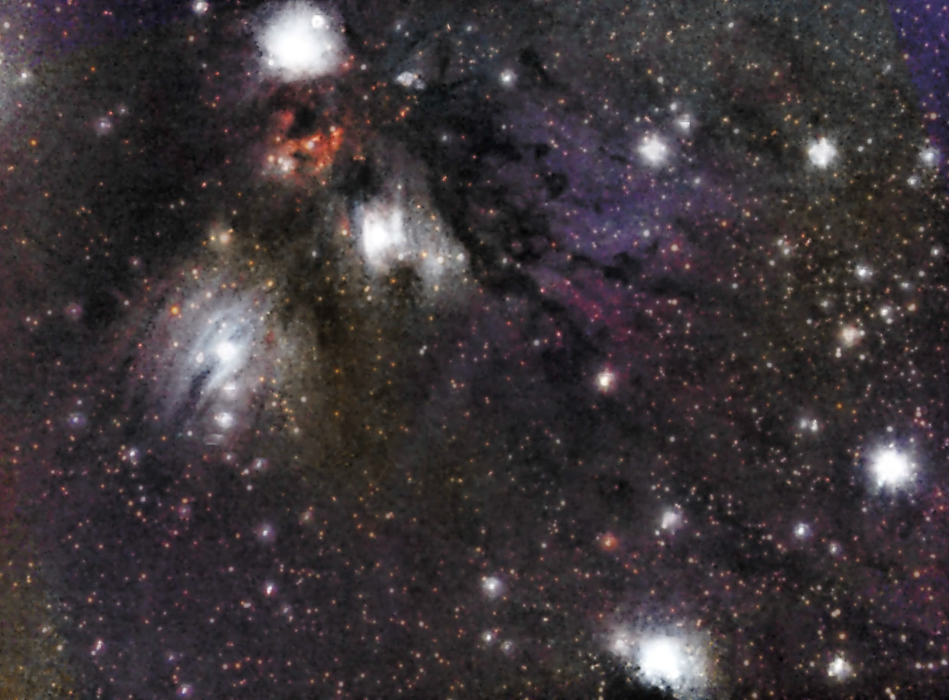 Sh2-106 is an emission nebula and a star formation region in the constellation Cygnus. It is a H II region estimated to be around 2,000 ly from Earth, in an isolated area of the Milky Way. Weird, but pretty, huh?