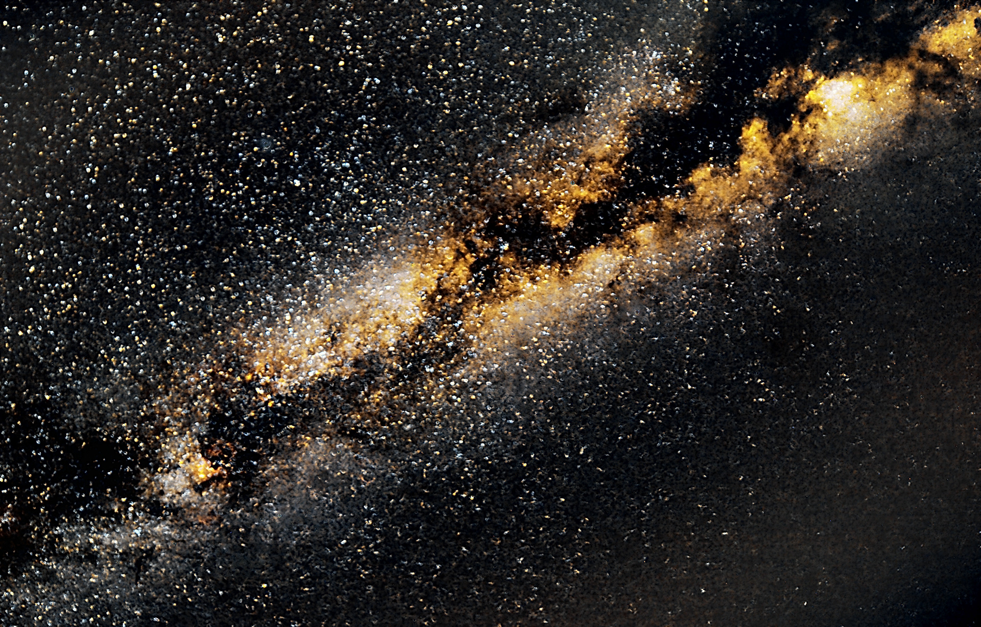 A high contrast view of the Milky Way, our own galaxy!