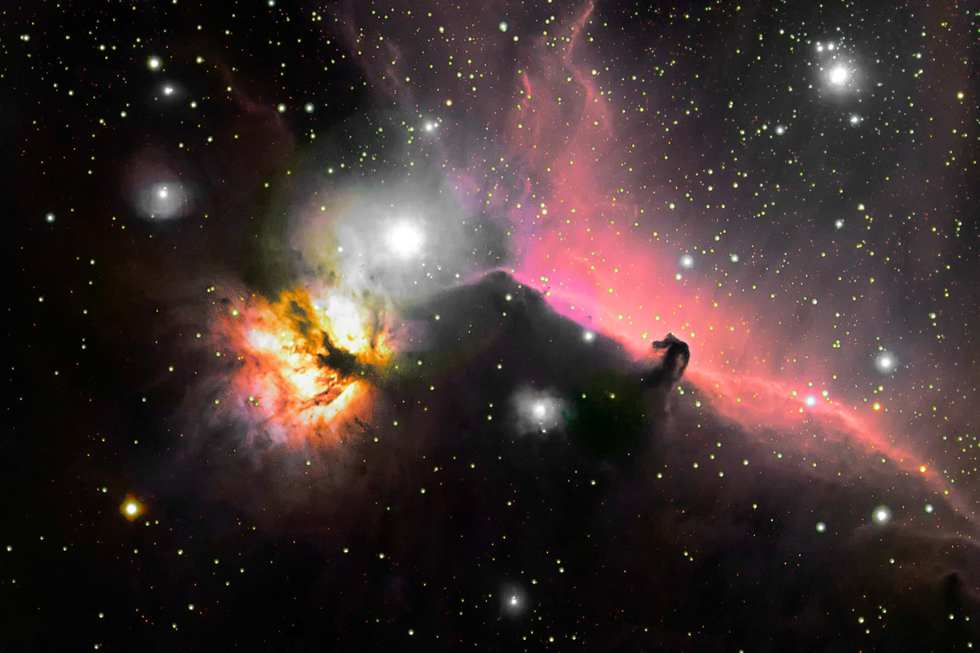 Flame and Horsehead Nebulae