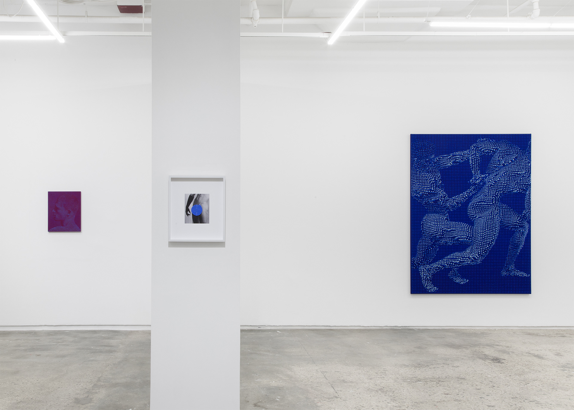 Artist Joseph Parra, exhibition This Most Distant, installation of Battle, Head II
