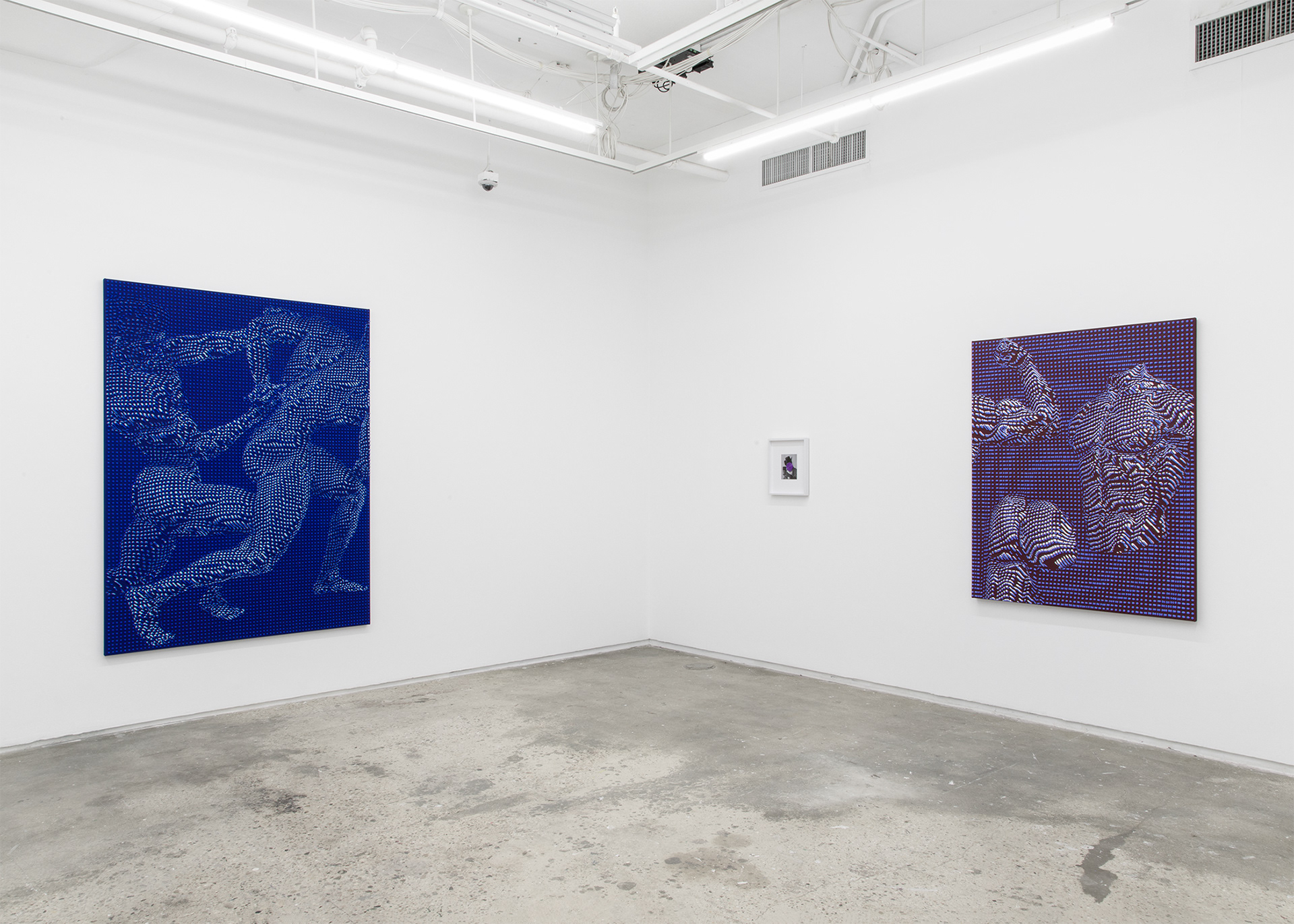 Artist Joseph Parra, exhibition This Most Distant, installation of Battle, Entranced