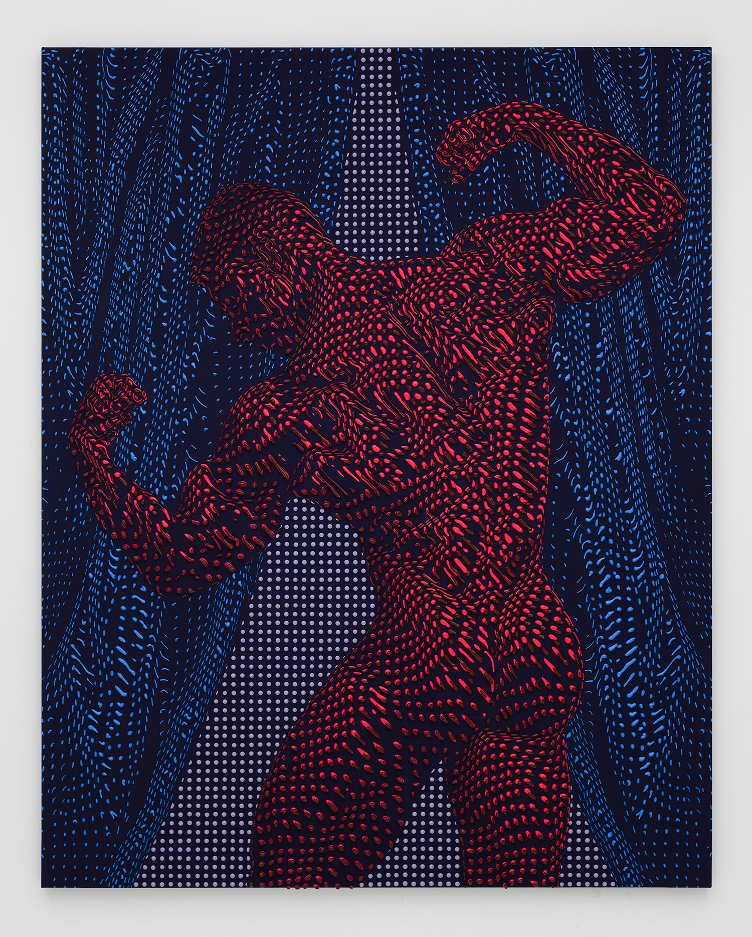 Artist Joseph Parra, painting titled Curtain Call for Joey Stefano