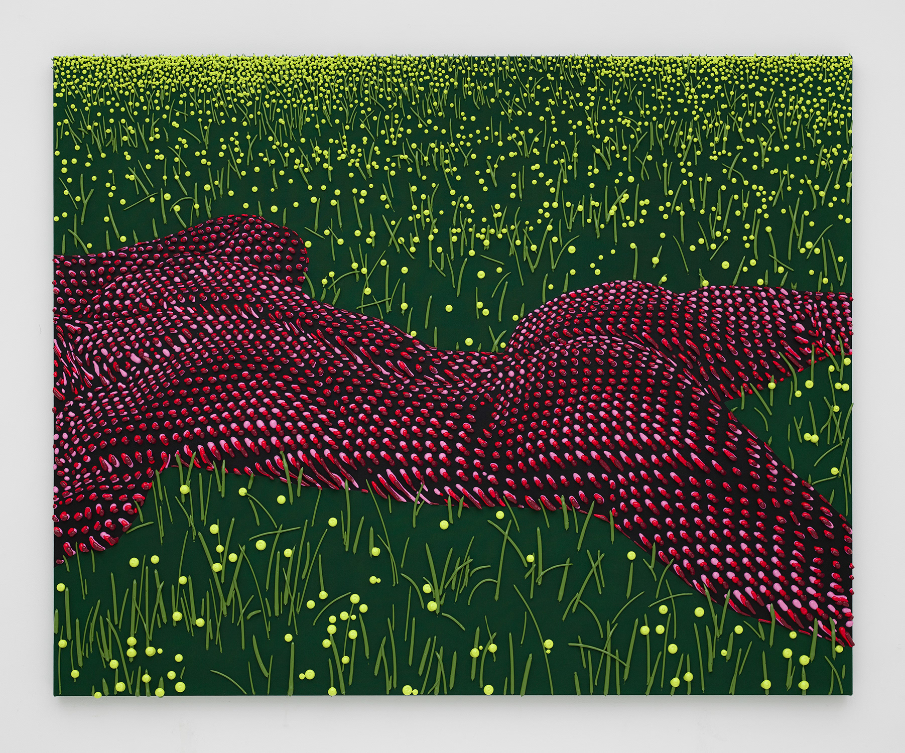 Artist Joseph Parra, painting titled Submissive in the Simulation Meadow