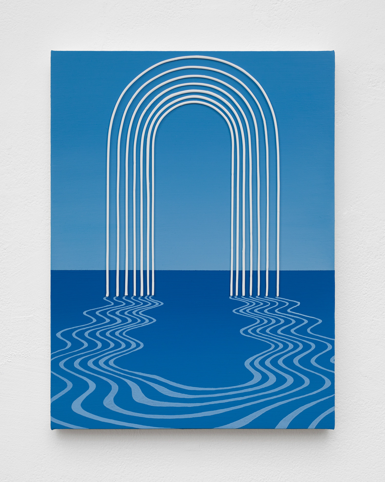 Artist Joseph Parra, painting titled Arch Daytime