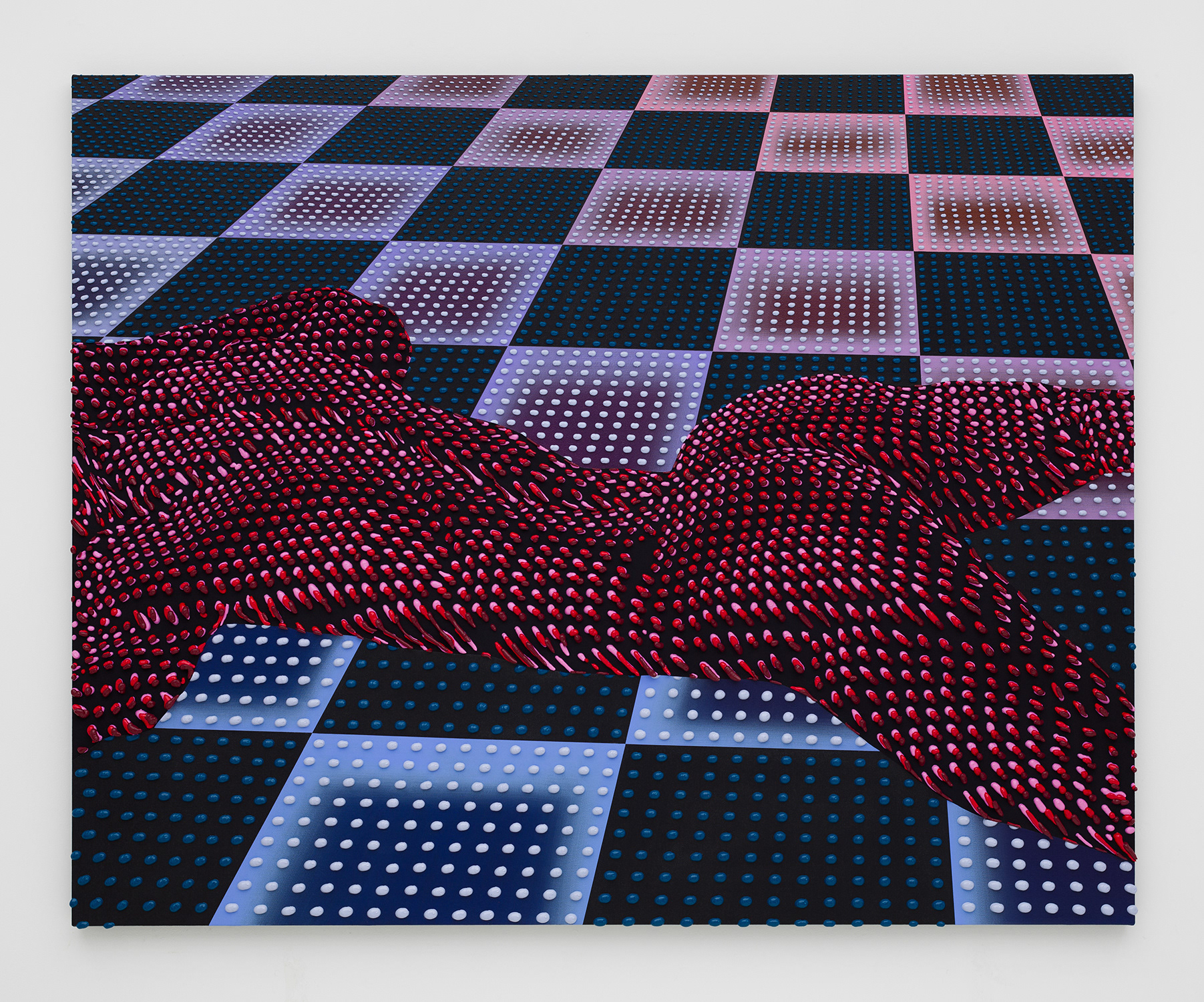 Artist Joseph Parra, painting titled Submissive in the Simulation Disco