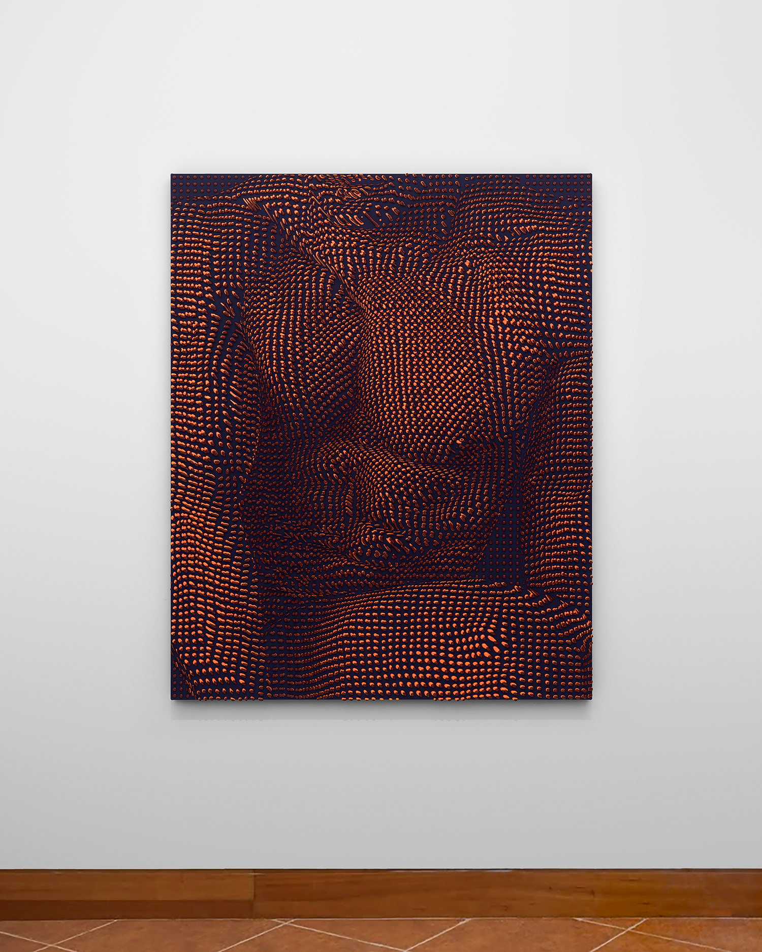 Artist Joseph Parra, exhibition the edge of flesh and blood, installation of Muscled and Tanned