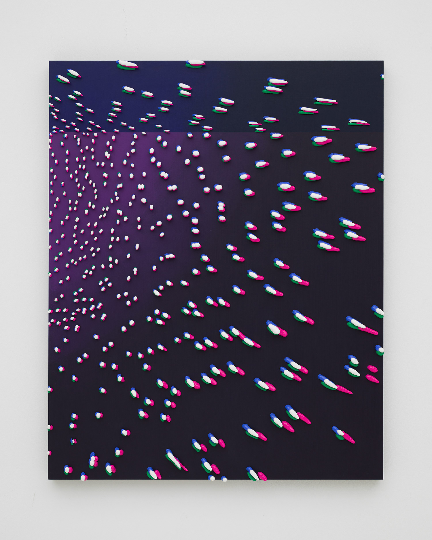 Artist Joseph Parra, painting titled Starlight Red-Violet