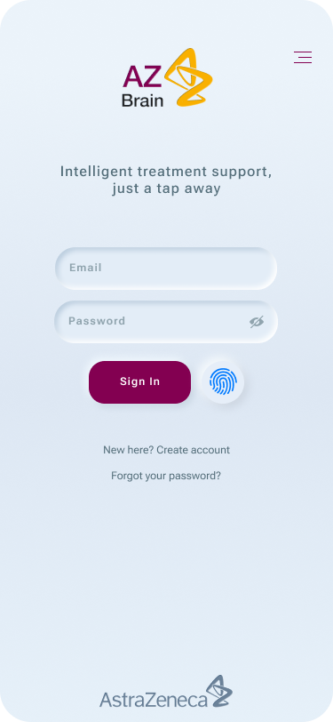 A neomorphic login interface that establishes security and sets a welcoming tone.
