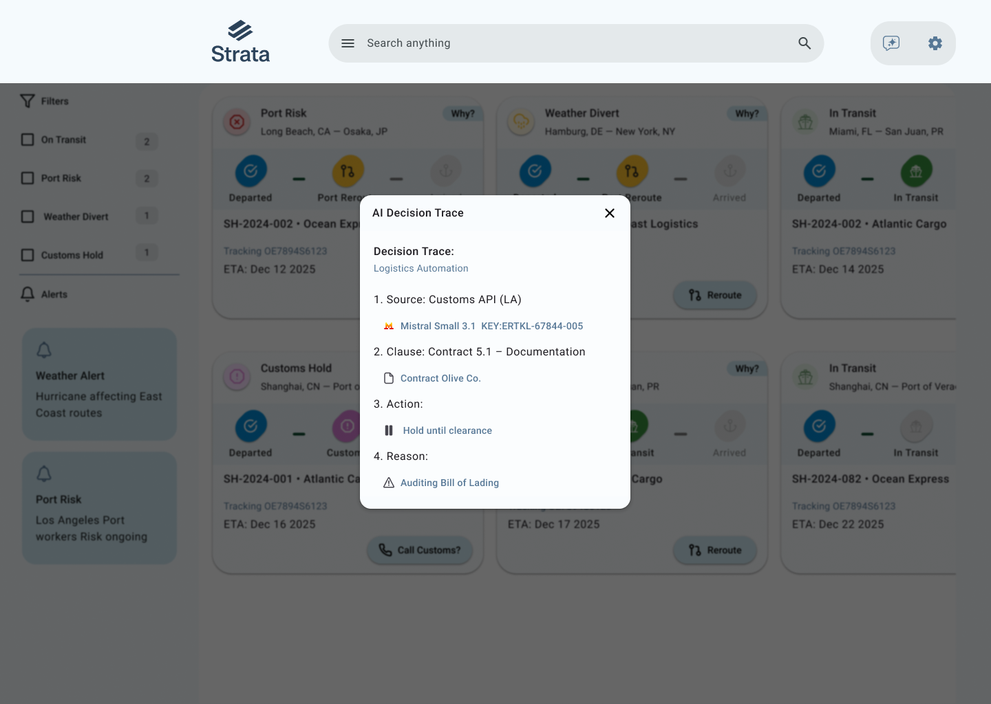 “Why?” Insight Pane - Reveals AI reasoning with source links