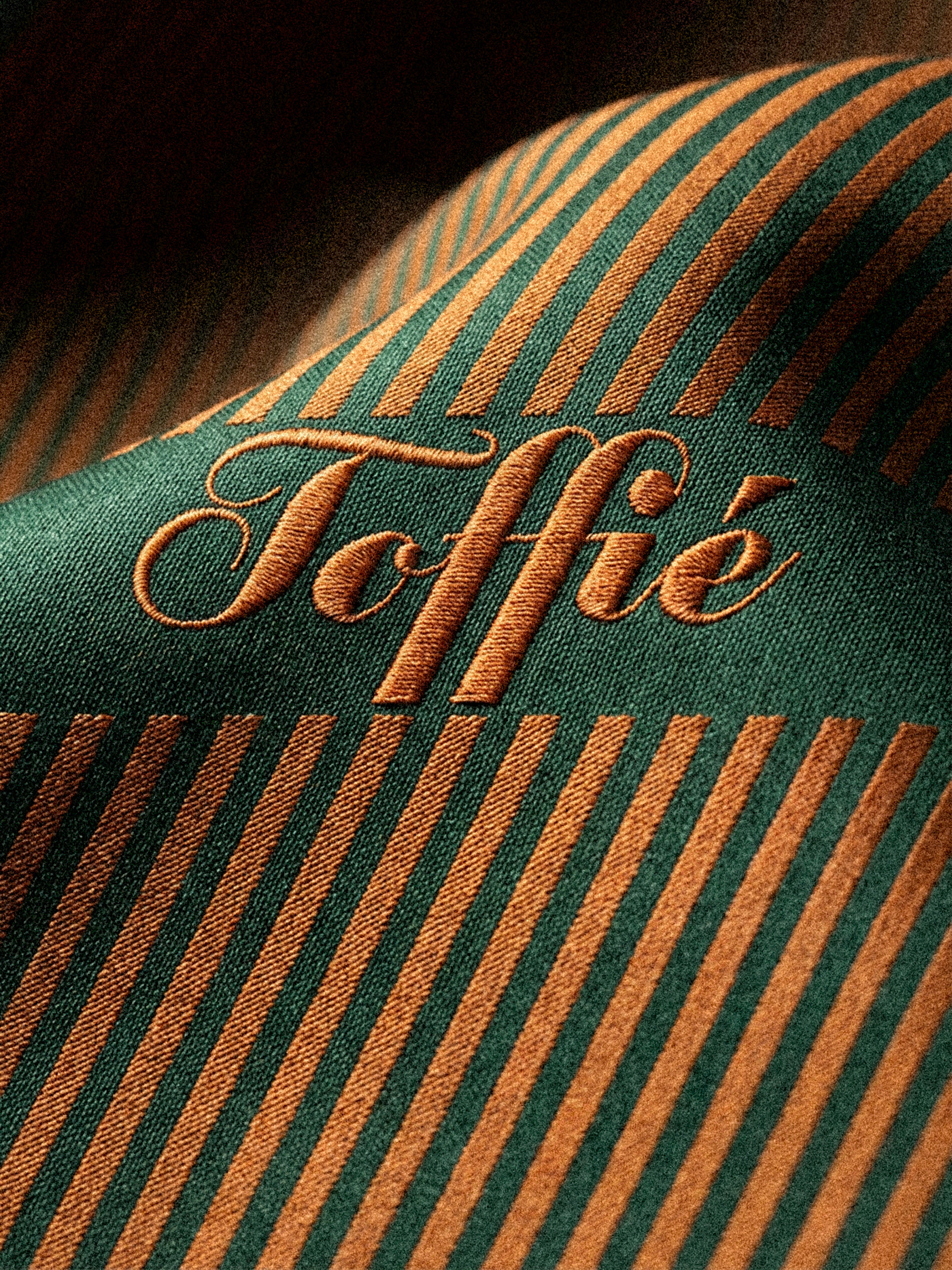 Hand-crafted retro toffee packaging design with luxurious vintage aesthetics and traditional typography — brand identity by McKenzie Design