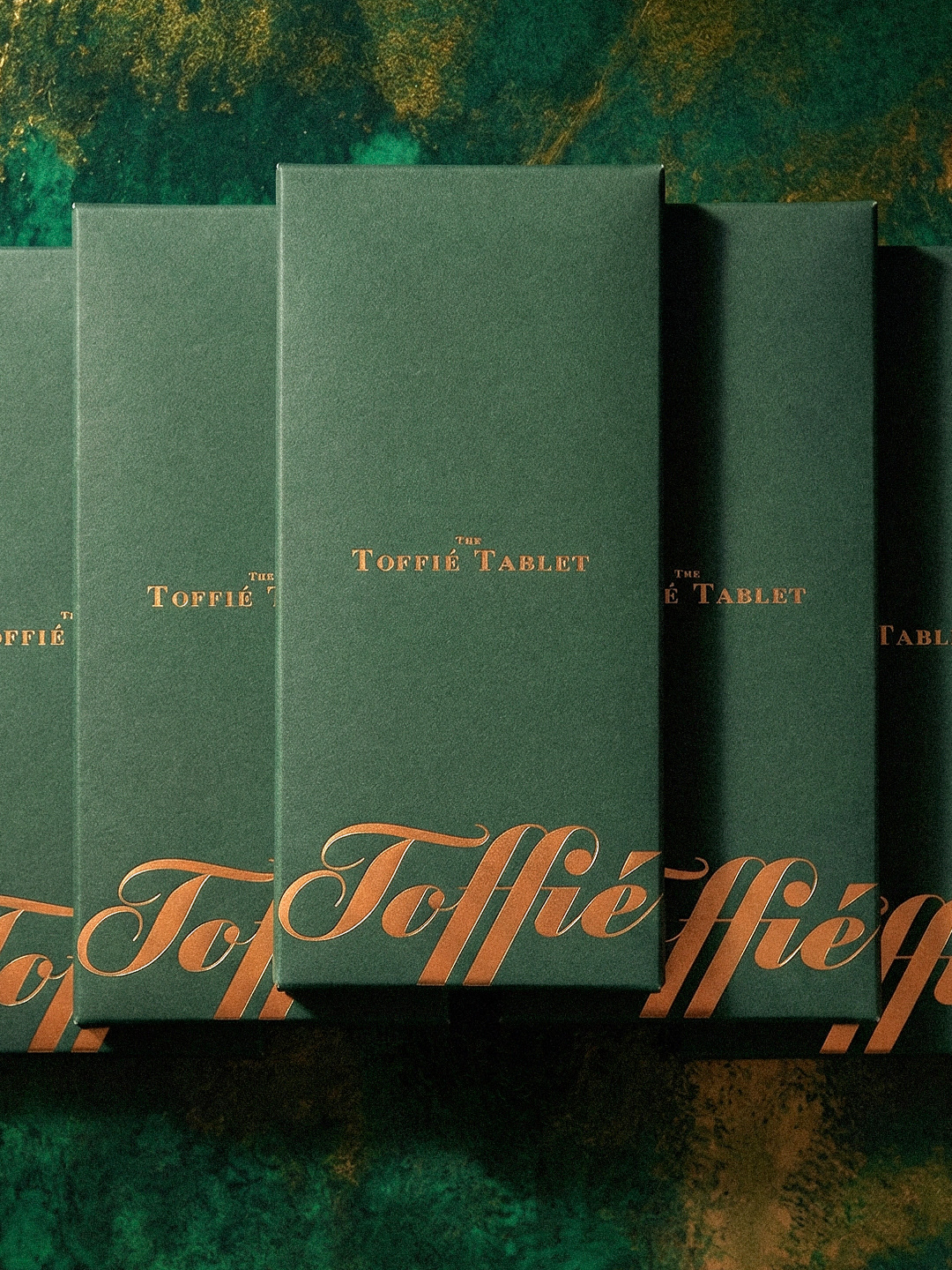Hand-crafted retro toffee packaging design with luxurious vintage aesthetics and traditional typography — brand identity by McKenzie Design