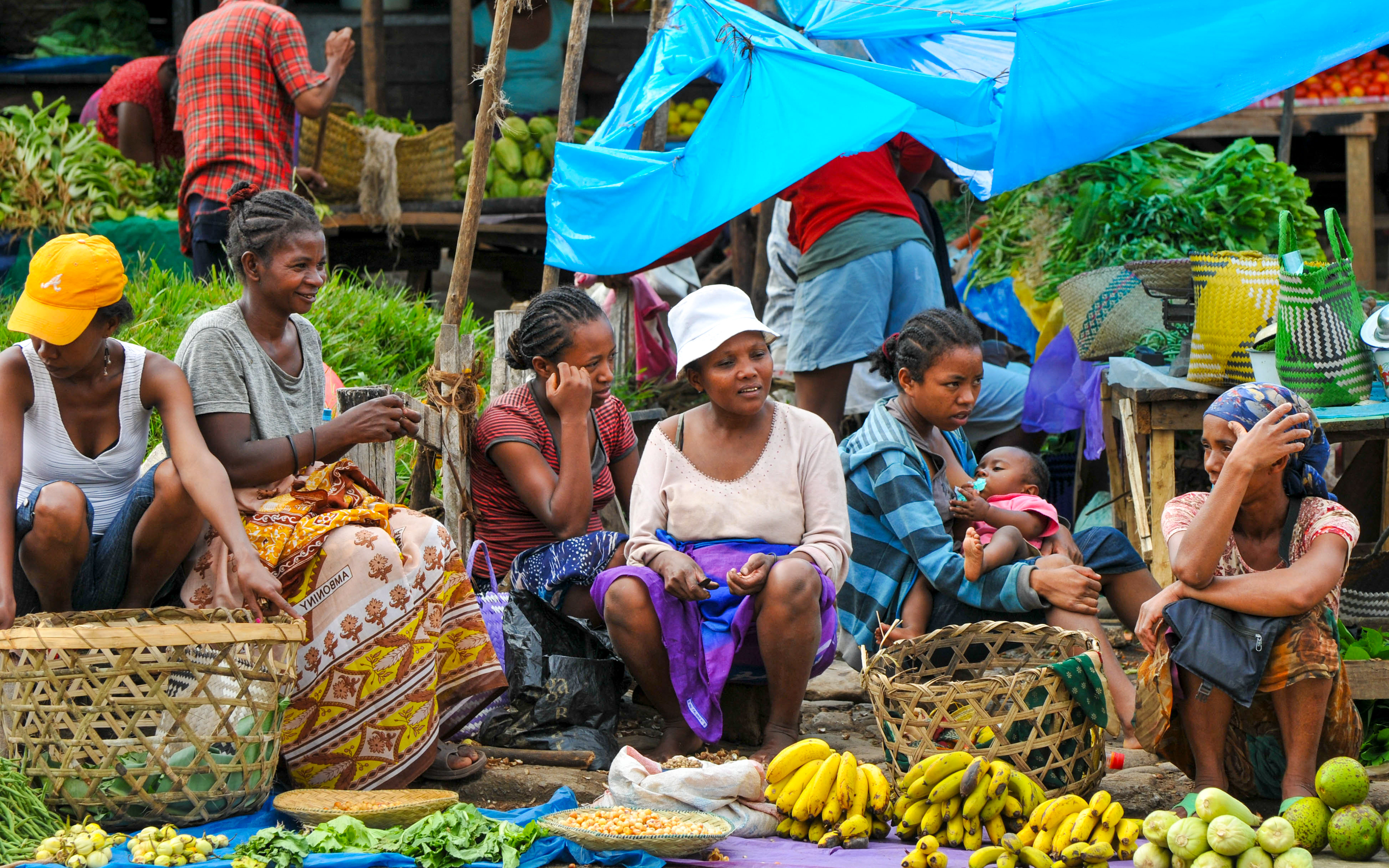 Markt in Ranomafana im südlichen Regenwald Madagaskars