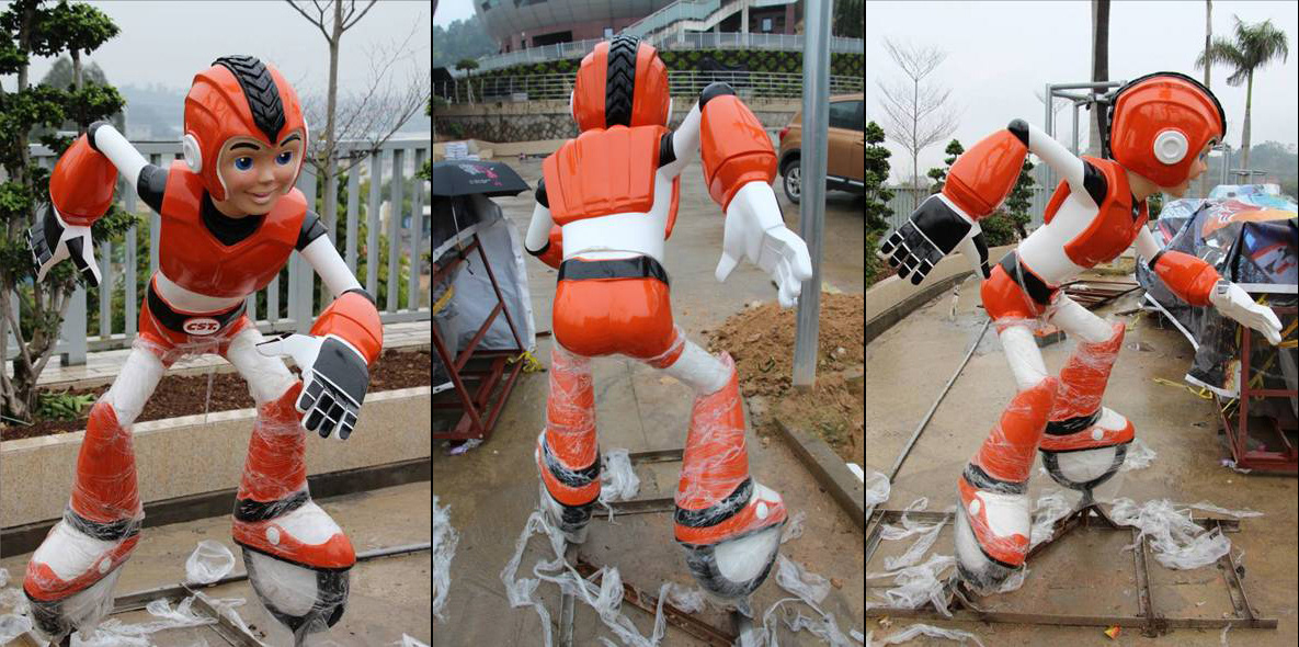 One of many Pumpy statues