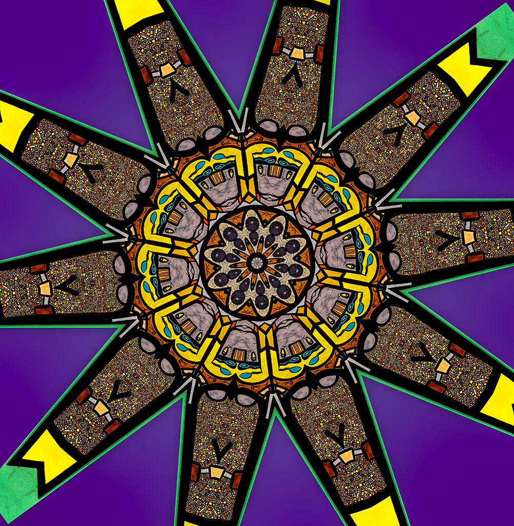 Digitally Modified Original Abstract Painting By Peter Smolenski