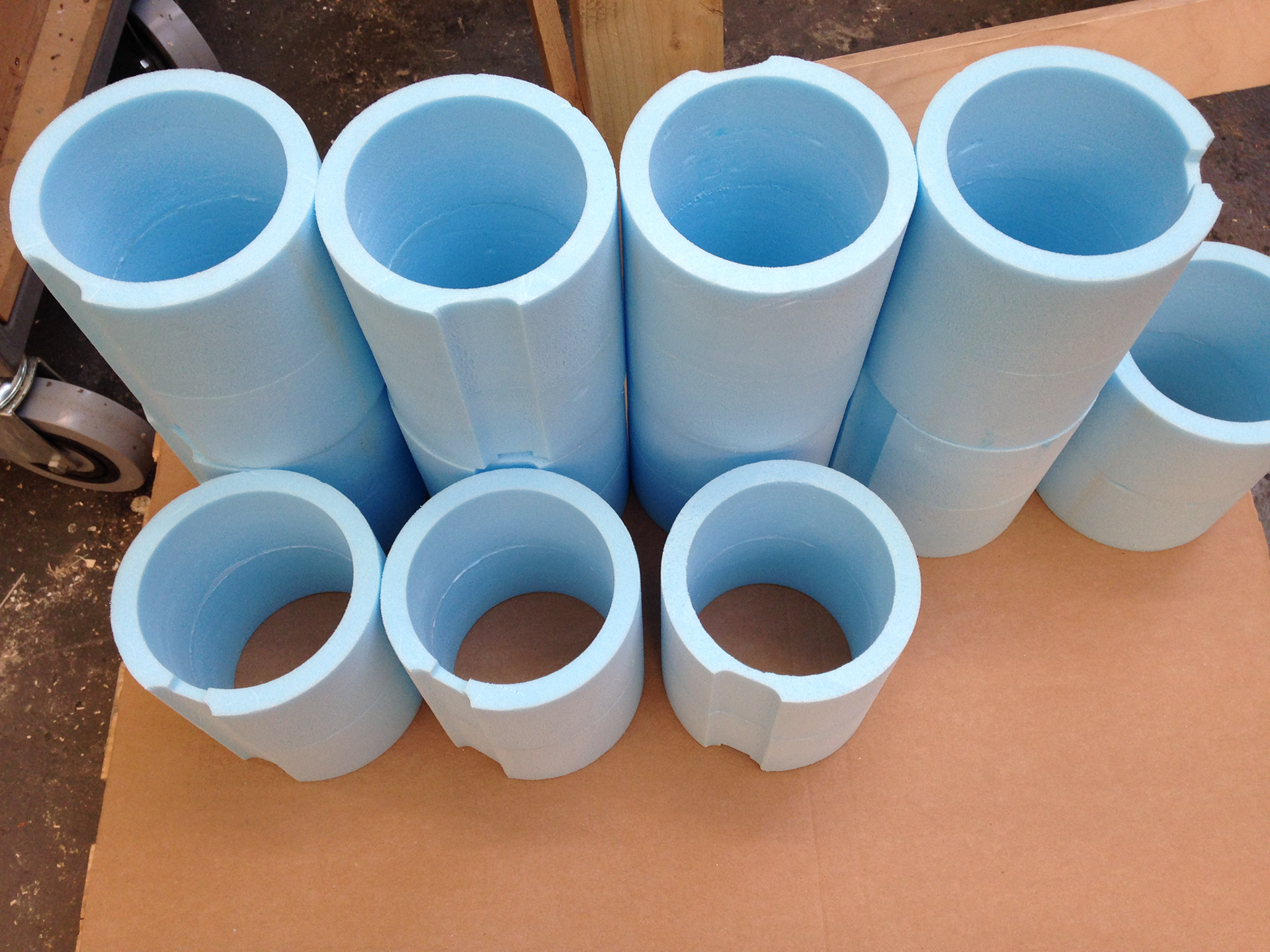 Blue foam liners