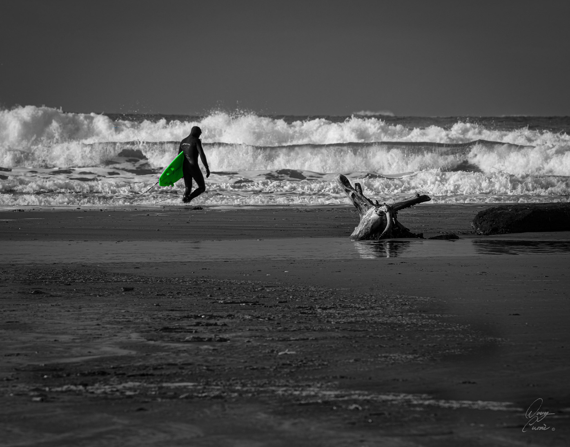 Chesterman Beach surfer