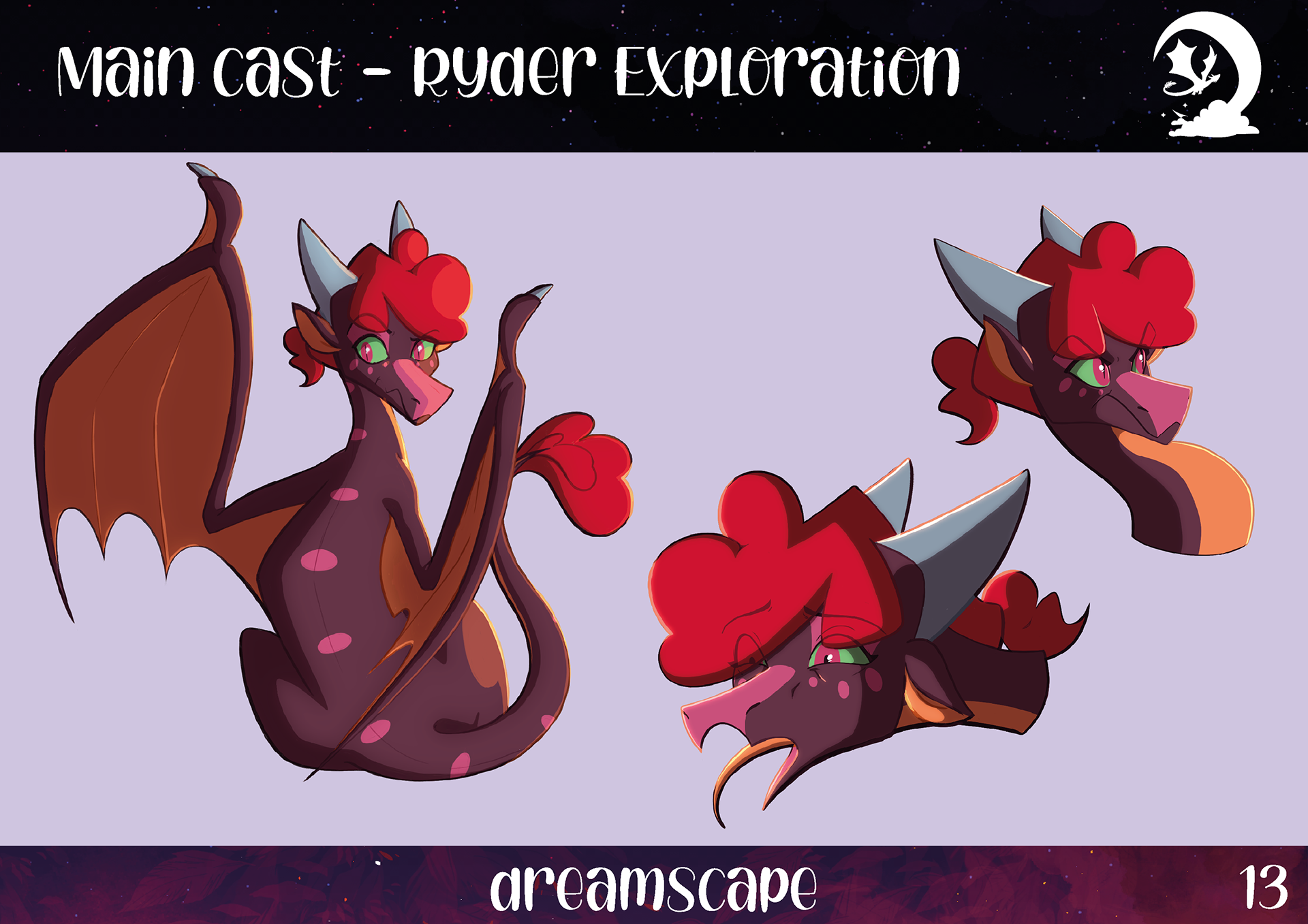 Less of a "from scratch" endeavour than the Spitfire characters. This was an old character with a new look - thus these were more explorations than experiments!