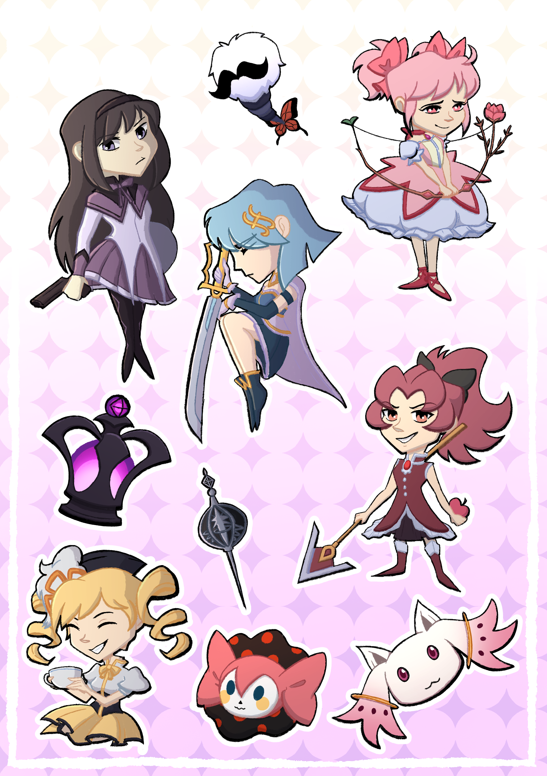Sticker Sheet - Madoka Magica