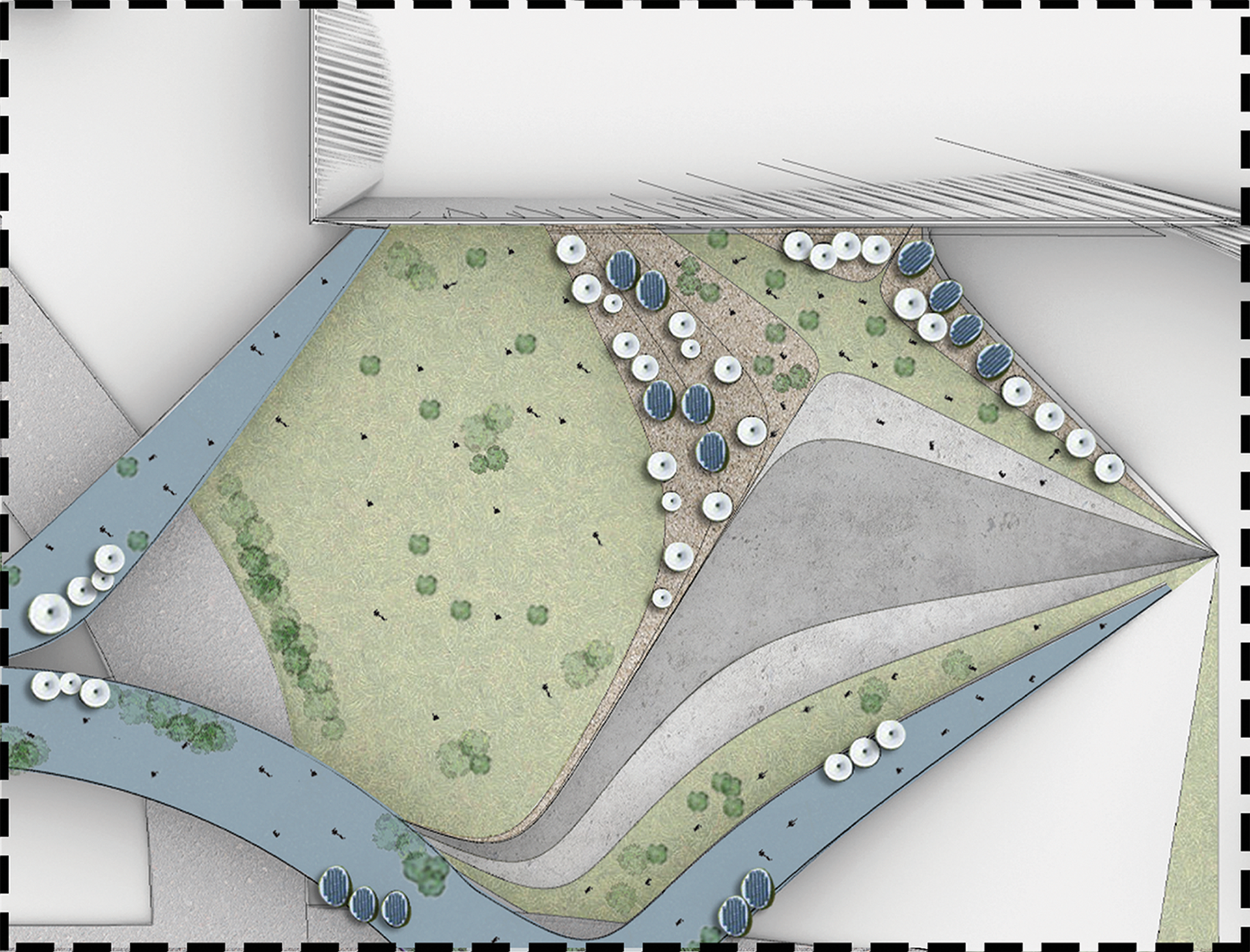 Site Plan: Shopping Center/ Skate Park | Scale: 1/16" = 1"