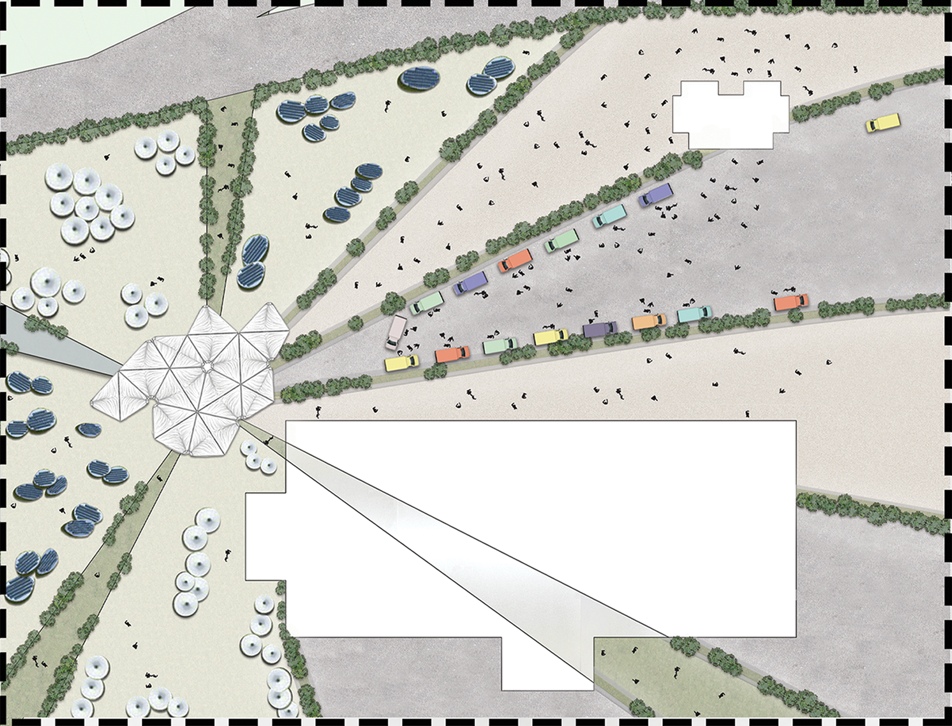 Site Plan: Food Truck Park | Scale: 1/16" = 1"