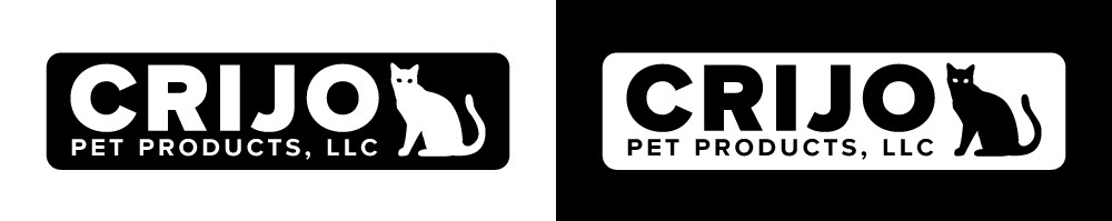 Logo on black and white