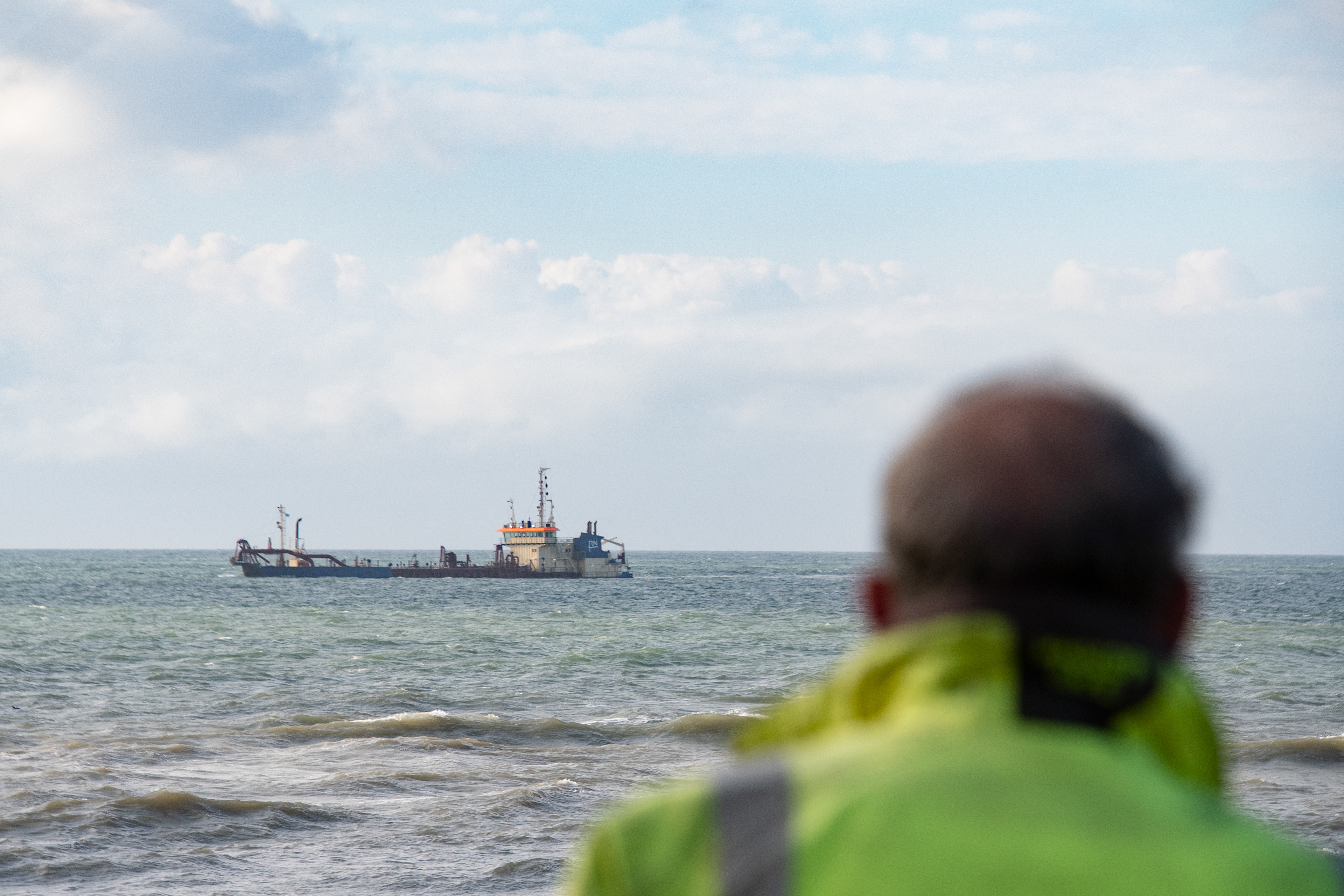 Preparing Beach feeding on the North Sea