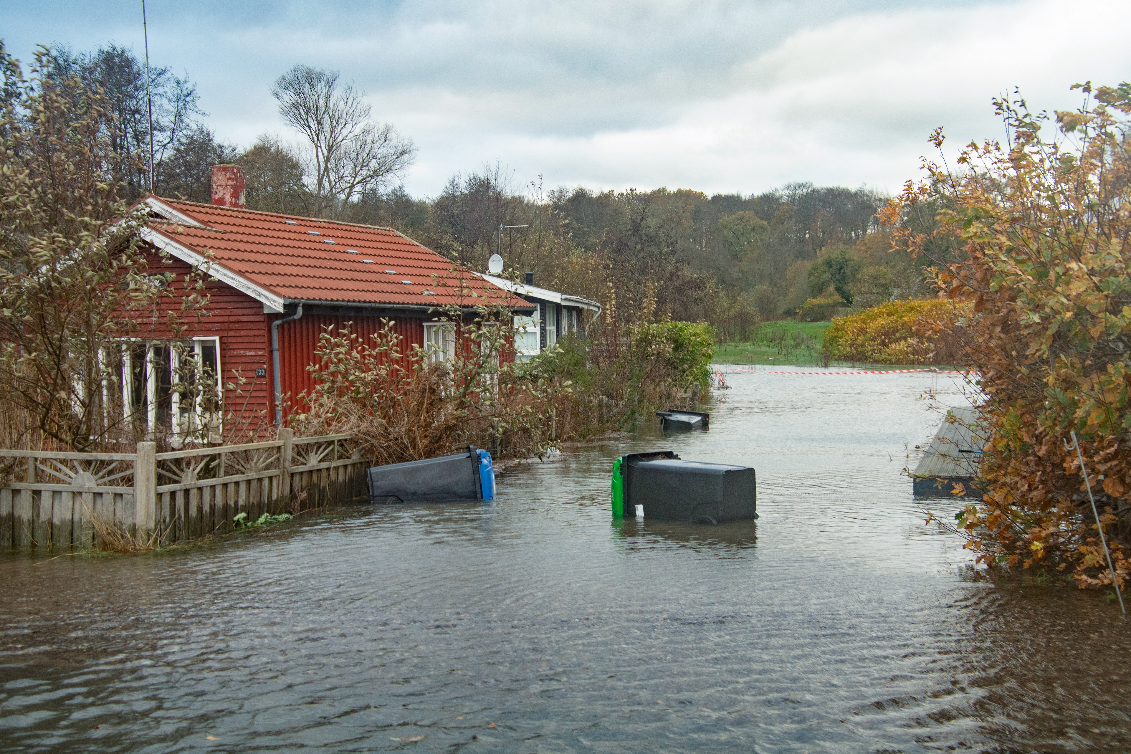 Flood in Kelstrup South Denmark Dec. 2022