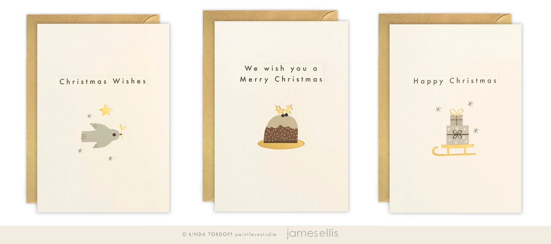 Selection of foiled cards for James Ellis occasions range