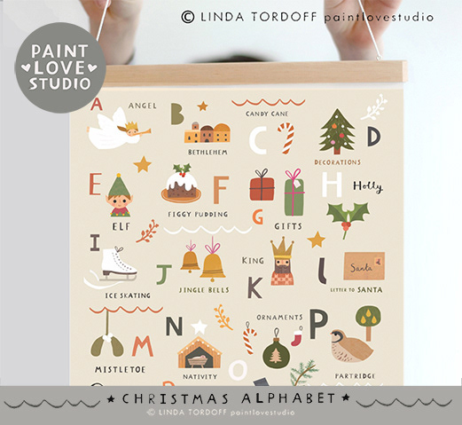 Christmas Alphabet designed for my shop