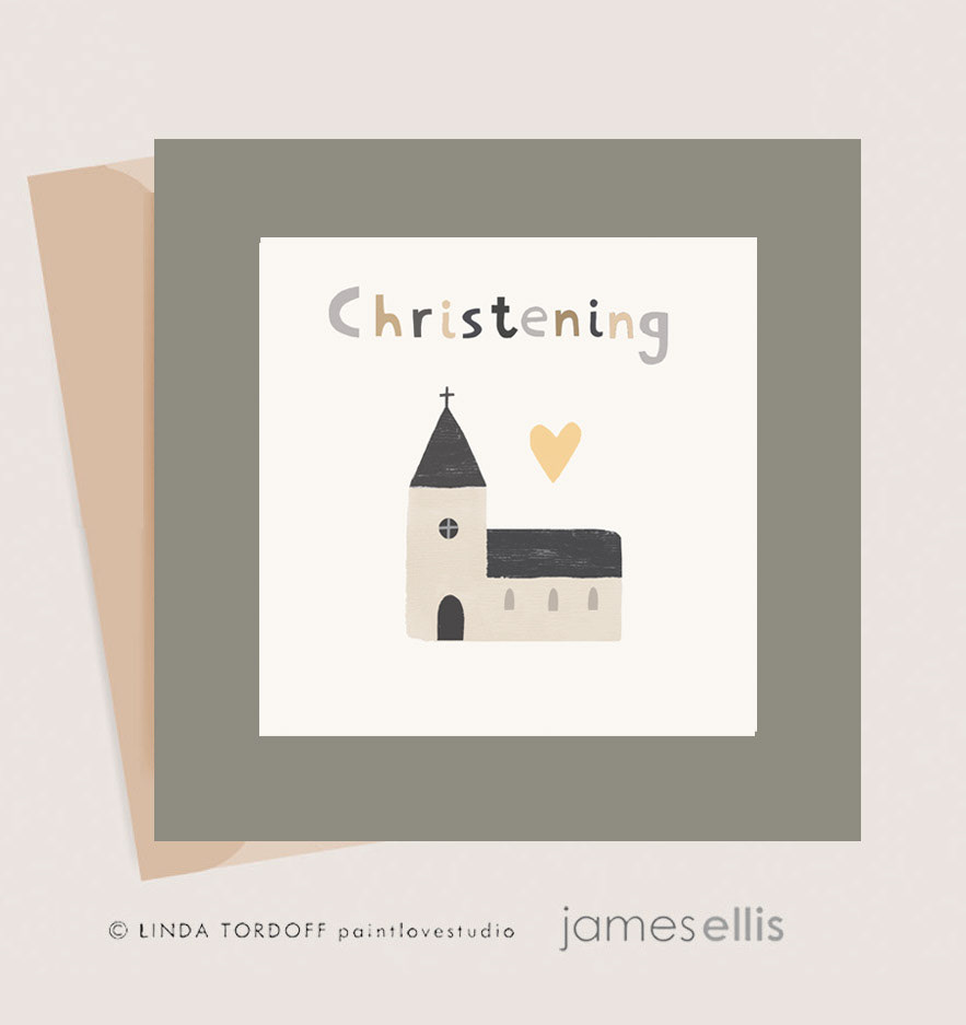 Christening card for James Ellis