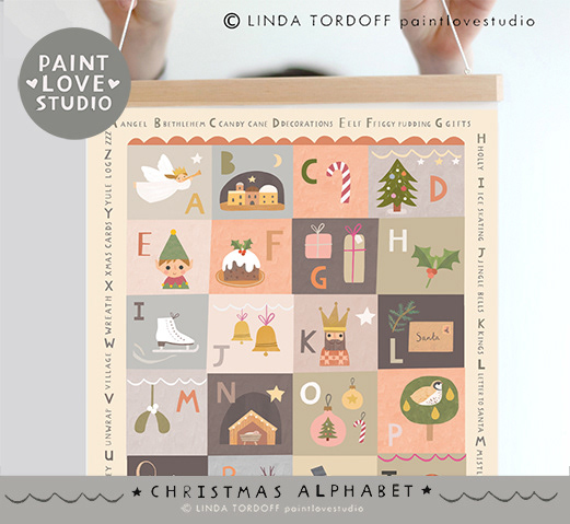 Christmas Alphabet designed for my shop