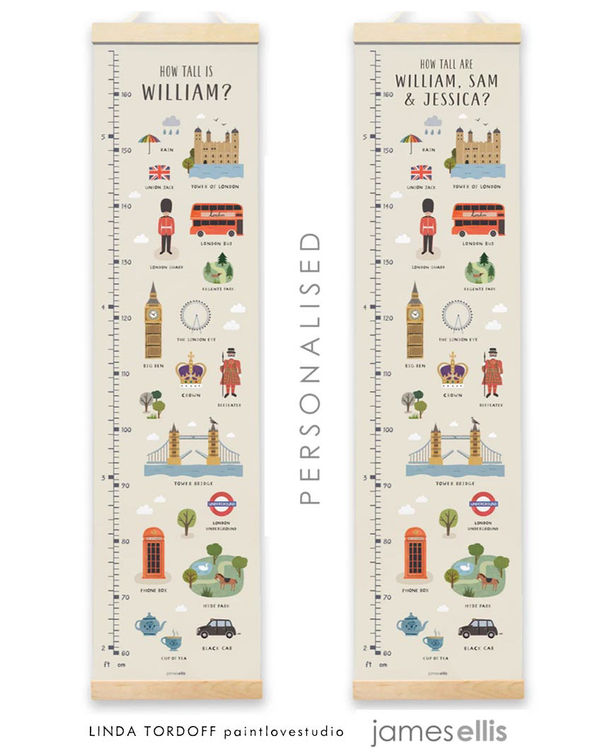 London Height Chart designed for James Ellis