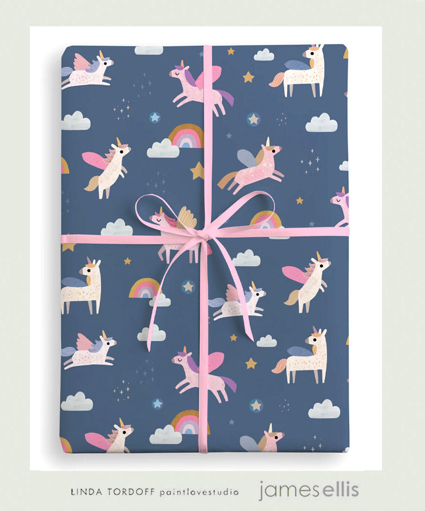 Unicorn gift wrap - James Ellis