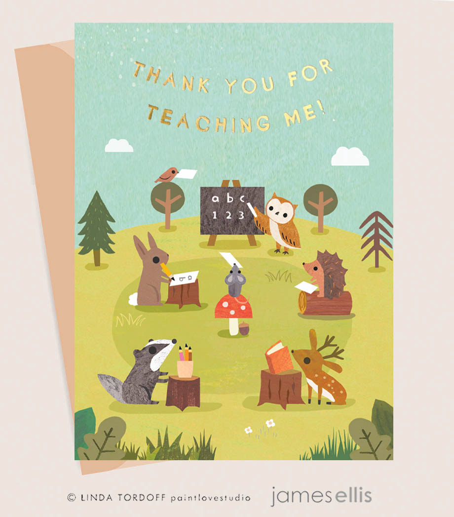 Teacher card for James Ellis 'Acorn' range