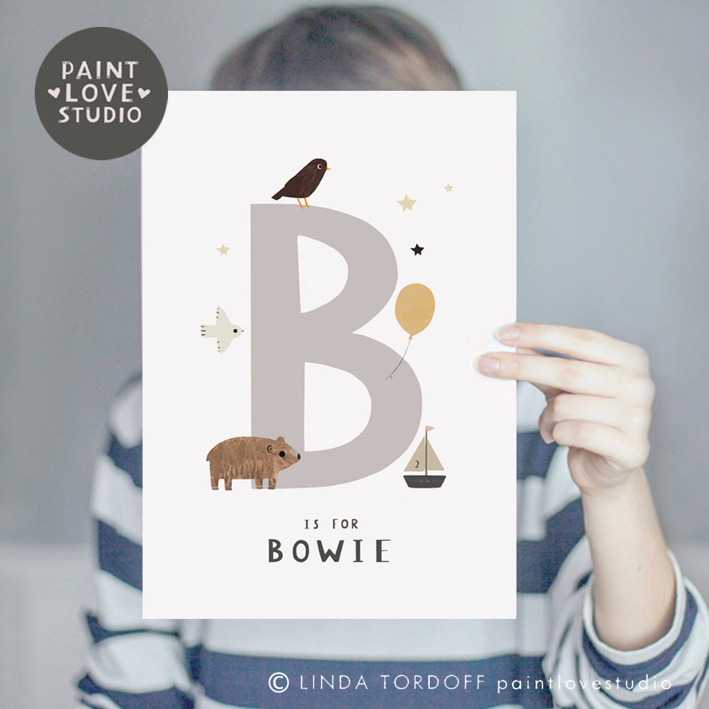 Example of personalised name prints for my shop