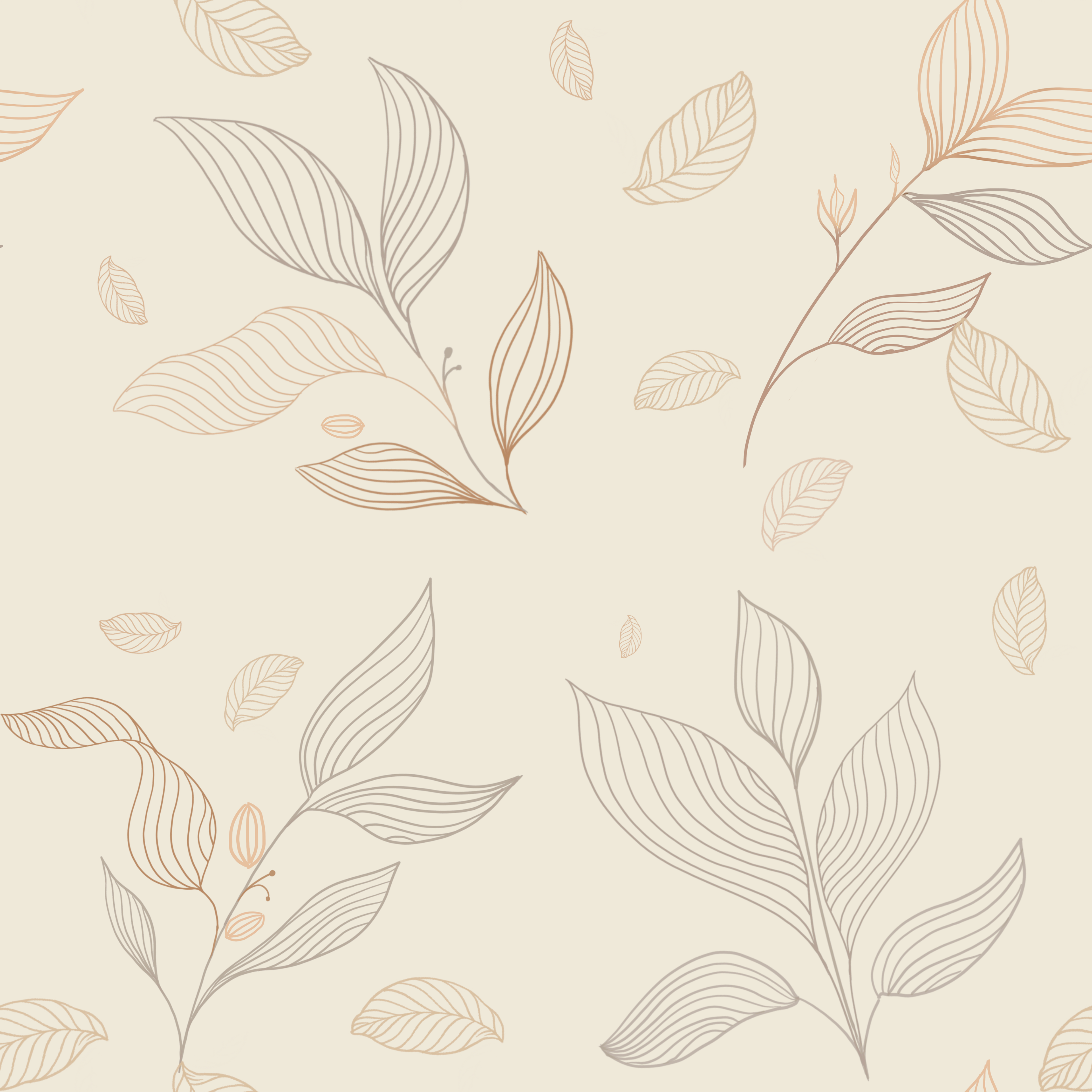 Line Art Leaves (S)