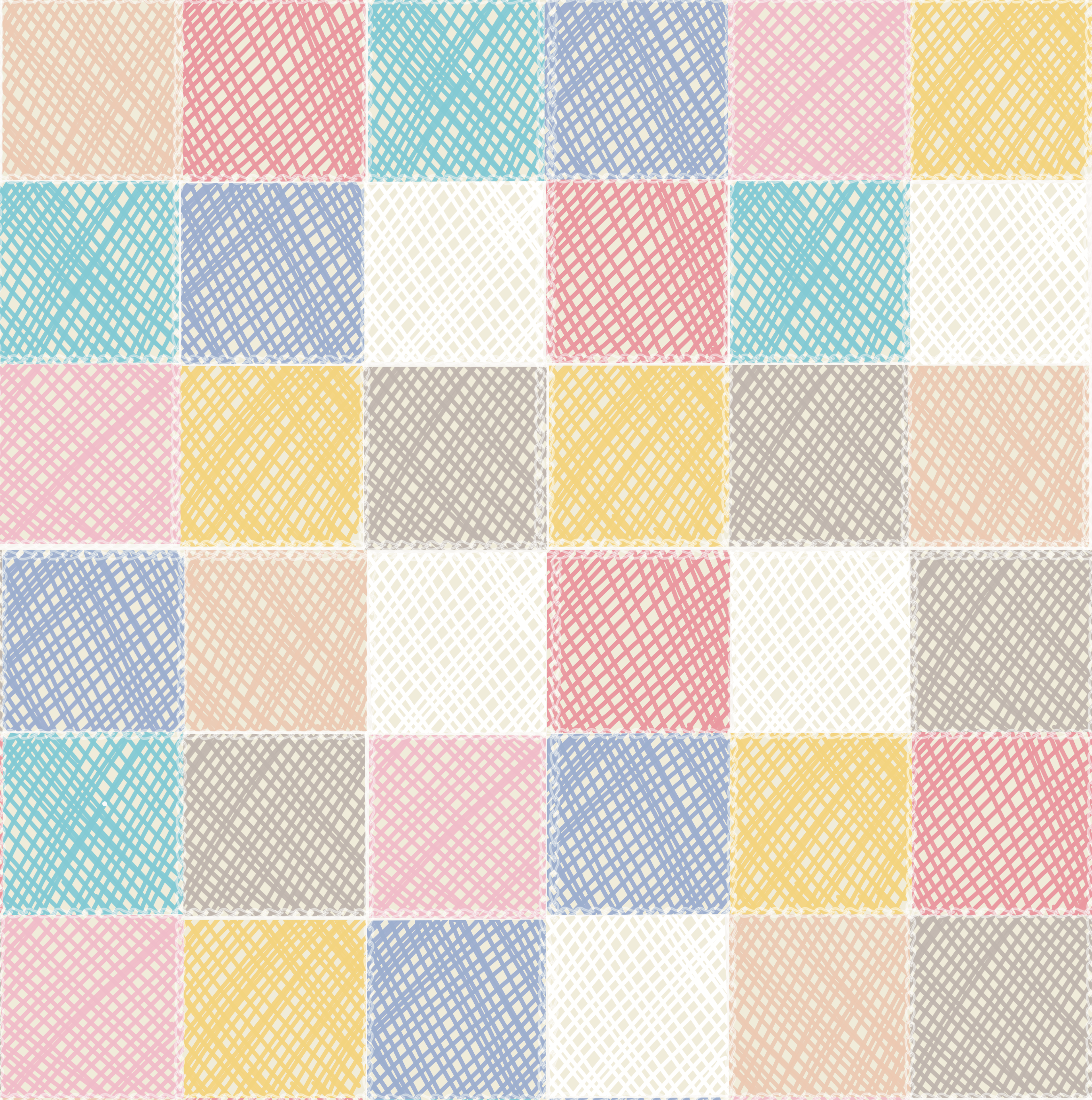 Faux Embroidery Patchwork (S)