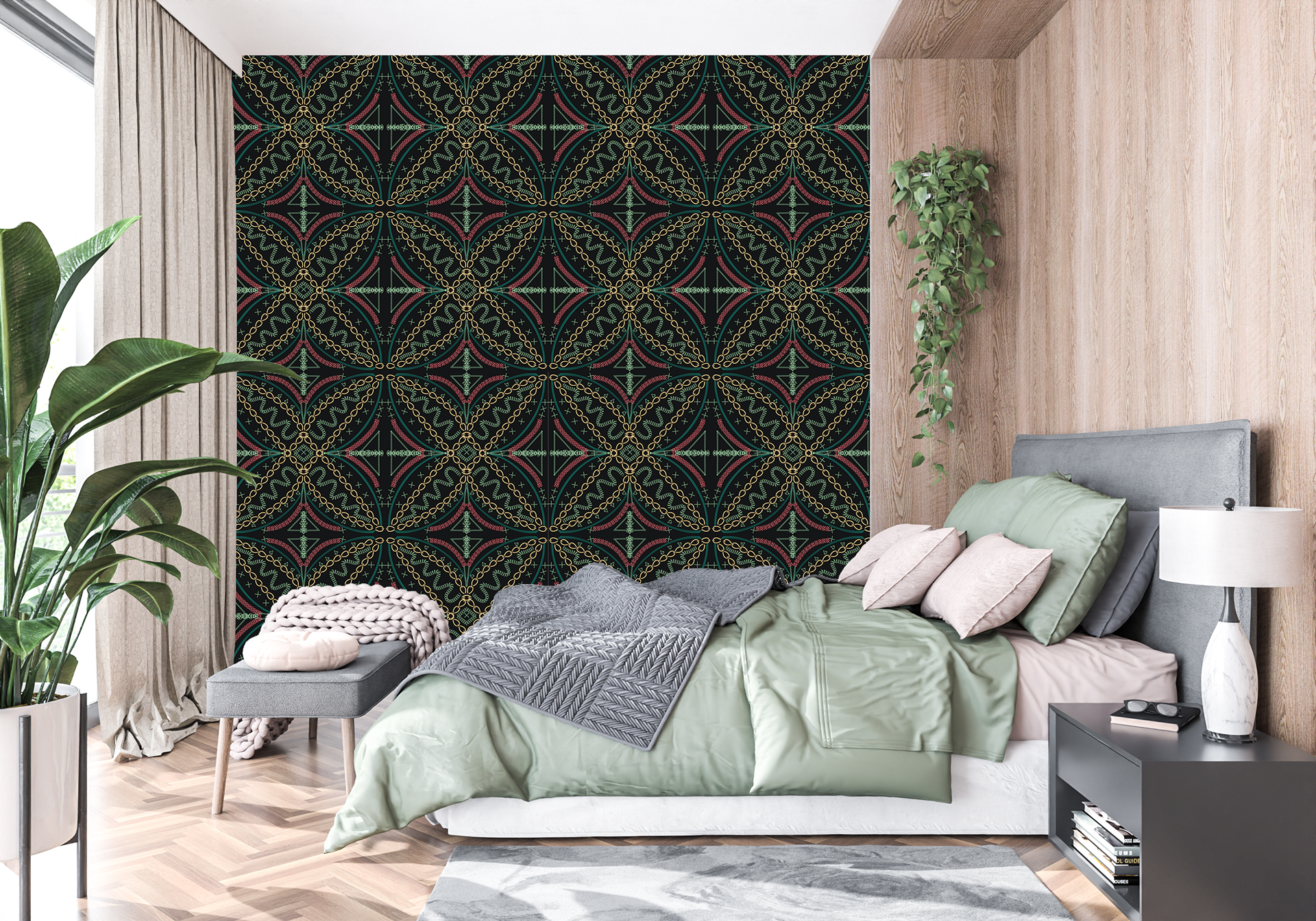 Beautiful paisley geometric