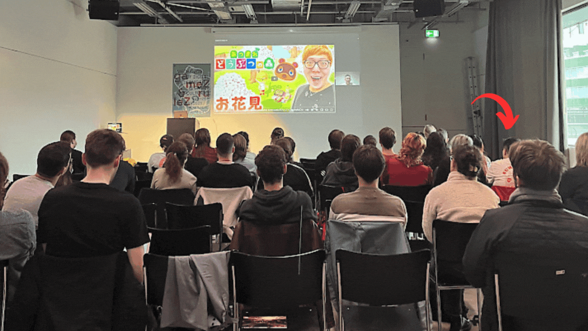 Während der Konferenz ich im Publikum