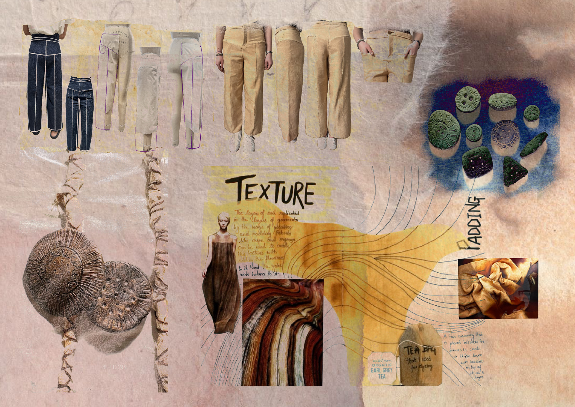 PANTS WITH NO SS N CLAY BUTTONS